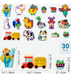 Puzzle Magnético 30 Piezas p/pizarra - Granja