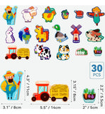 Puzzle Magnético 30 Piezas p/pizarra - Granja