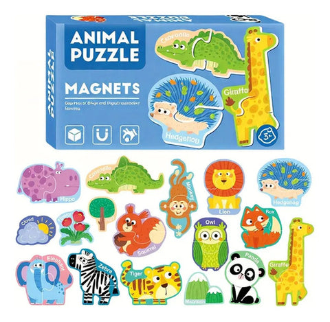 Puzzle Magnético 30 Piezas p/pizarra - Animales