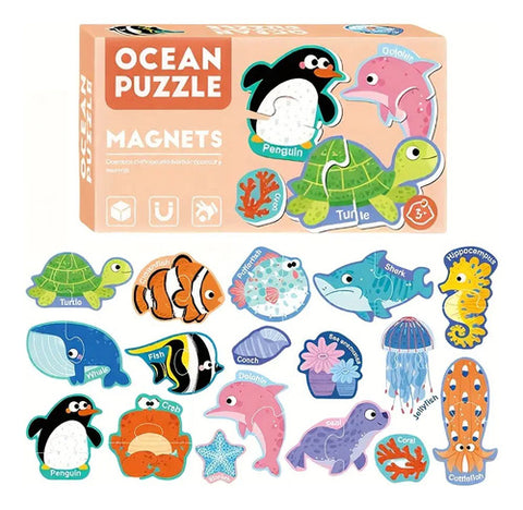 Puzzle Magnético 30 Piezas p/pizarra - Océano